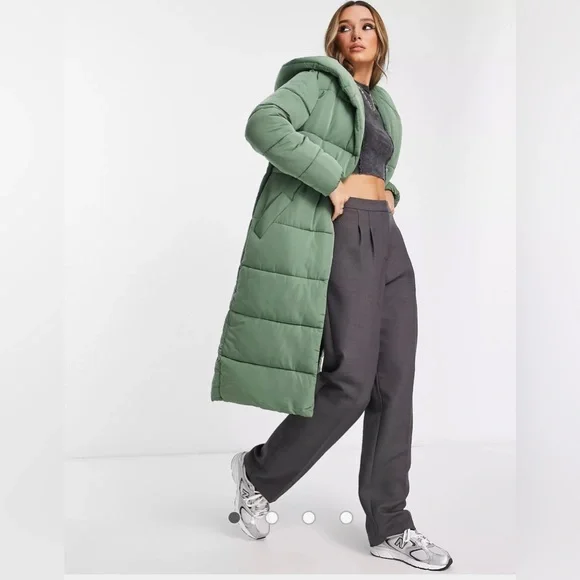 River Island Jackets Coats Asos Padded Coat In Khakisage